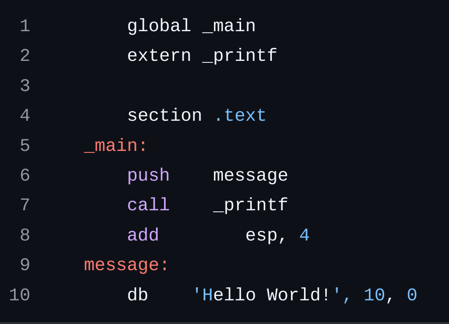 Hello World in Assembly